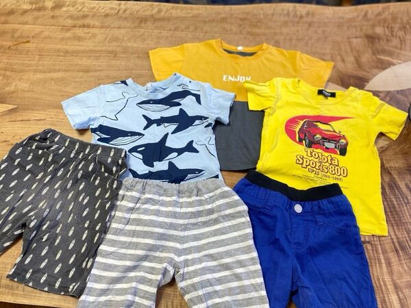 半袖Tシャツ 半ズボン 7点まとめ売り 男の子 トップス 子供服 キッズ サイズ110 古着 キッズ