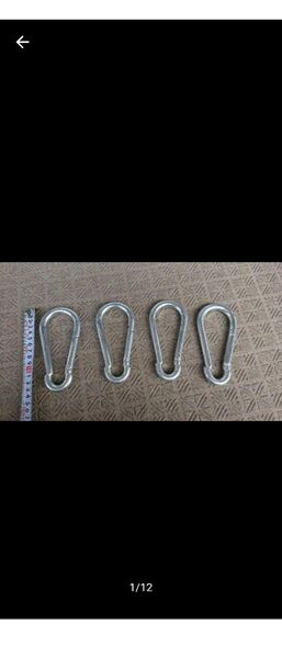 スチールカラナビ カラナビ キャンプ用品 ペグ ハンモック テント タープ リード ガイロープ ワンポール大工 (大)4個セット