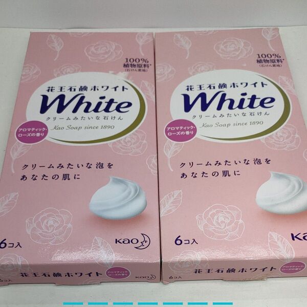 花王石鹸ホワイト アロマティック・ローズの香り 普通サイズ 85g 6コ箱×2