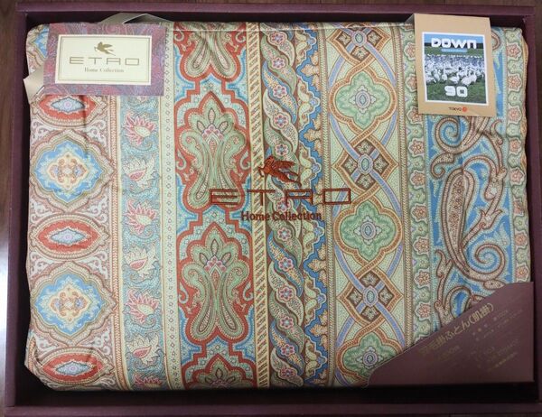 【新品・未使用】エトロ ダウン90% 羽毛掛布団 150×200cm