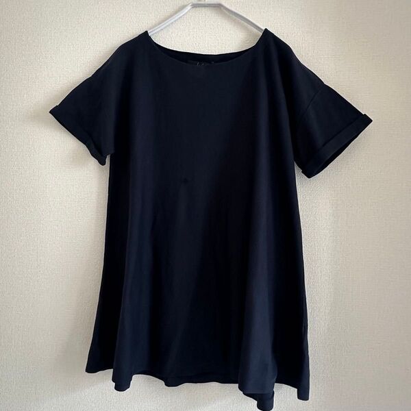 新品タグ付き自由区【洗える】ハイツイストコットンアセテートテントラインニット 23区 Tシャツ 無地 プルオーバー トップス