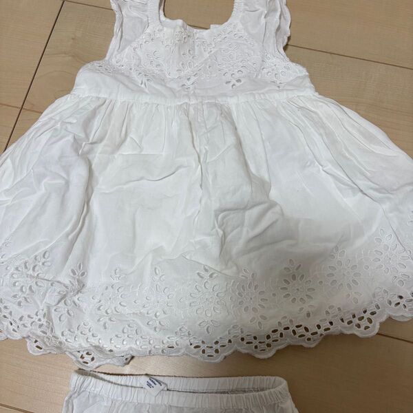 babyGap ベビーギャップ ノースリーブワンピース ブルマ セット 90ホワイト