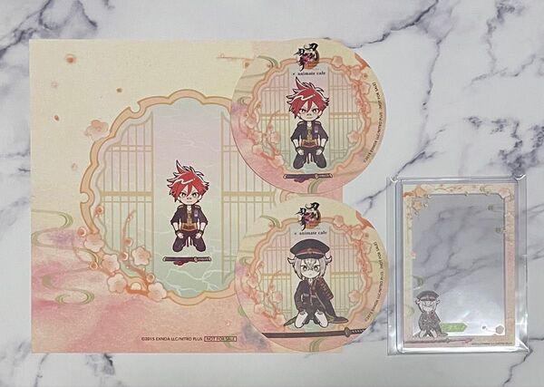 刀剣乱舞 アニメイトカフェ 顕現シート コースター 箔押し硬化カードケース 来派