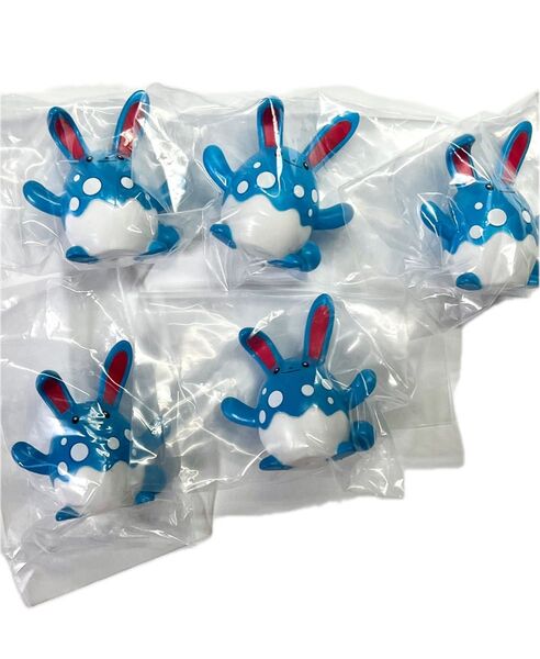 ポケモン フニットマスコット6 マリルリ 5体 まとめ売り ソフビ フィギュア