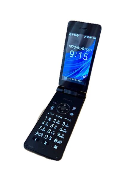 【SIMロック解除済】docomo SH-02L ブラック AQUOS ガラケー 本体のみ