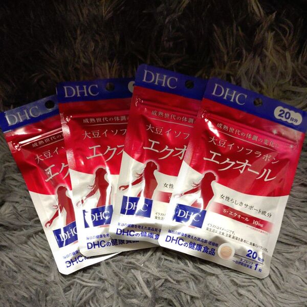 DHC エクオール 大豆イソフラボン 20日分 4袋