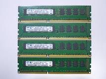 【中古】Samsung PC3-10600E DDR3-1333 1GB×4枚 合計4GB ECC M391B2873FH0-CH9_画像1