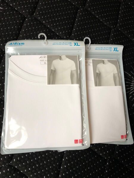 【UNIQLO】ユニクロ エアリズム クルーネックT(半袖) XL ホワイト