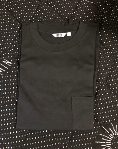 【UNIQLO】ユニクロ オーバーサイズ クルーネックTシャツ(半袖) S ブラック