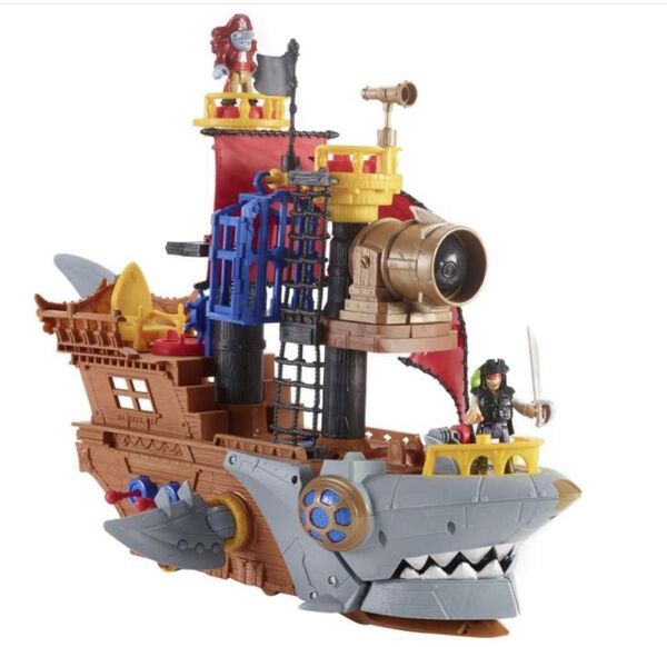 新品 フィッシャープライス fisher price イマジネクスト シャーク船長と海賊船 ブロック