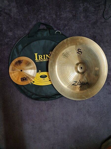 Zildjian Sシリーズ チャイナシンバル18インチとMeinl 8インチベル
