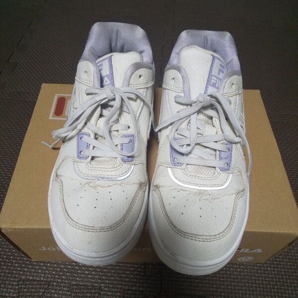 FILA スニーカー 白 薄紫 23cm FC-4220WDV2
