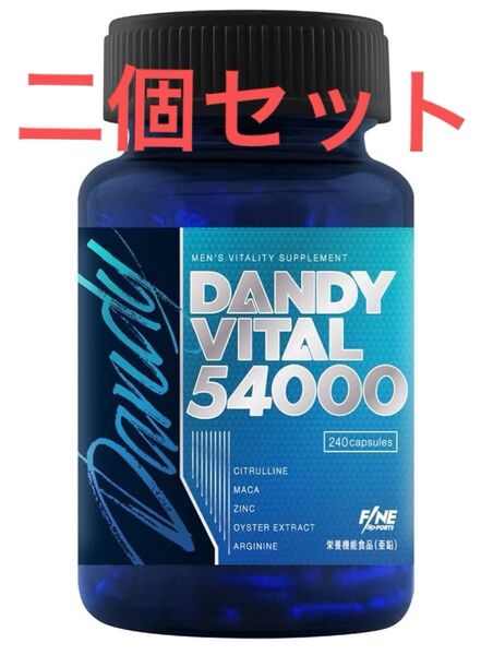 【二個セット】新品 ダンディバイタル54000 アルギニン シトルリン マカ 亜鉛 マルチビタミン 240粒 日本製 サプリ