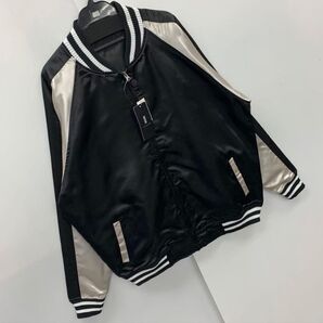 【新品】Lサイズ¦男女兼用¦メンズ¦レディース¦無地スカジャン¦ブラック