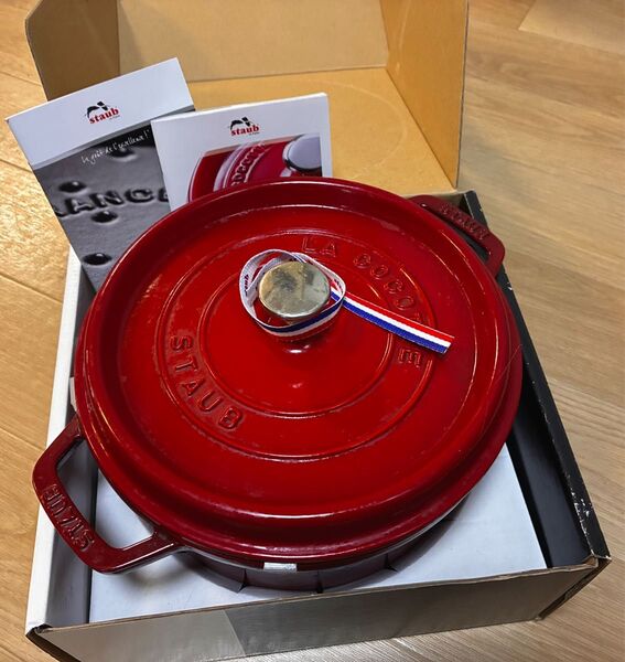 STAUB ピコ・ココット ラウンド 24cm レッド 中古アウトレット 正規品