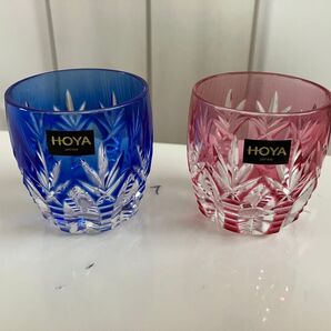 HOYA カットグラス 2個セット
