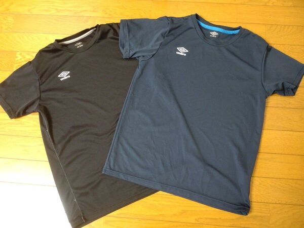 アンブロ UMBRO 半袖Tシャツ 黒色・紺色 2枚セット Mサイズ