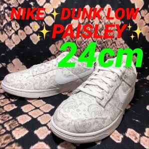 ラスト1点 NIKE DUNK LOW ペイズリー 24cm