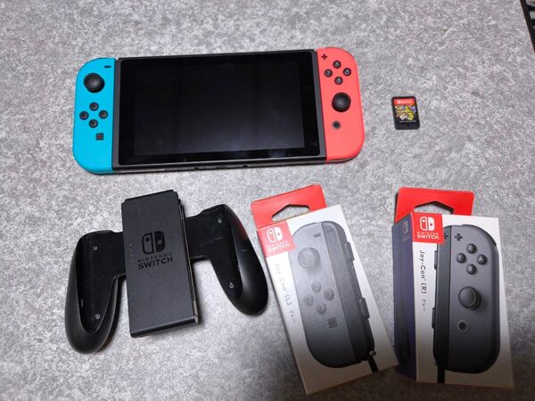 初期型Switch 傷あり+スプラトゥーン3+予備Joy-Con(新品同様)+グリップ