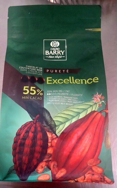 CACAO BARRY カカオバリー ピュルテ エクストラビターチョコレート 1kg