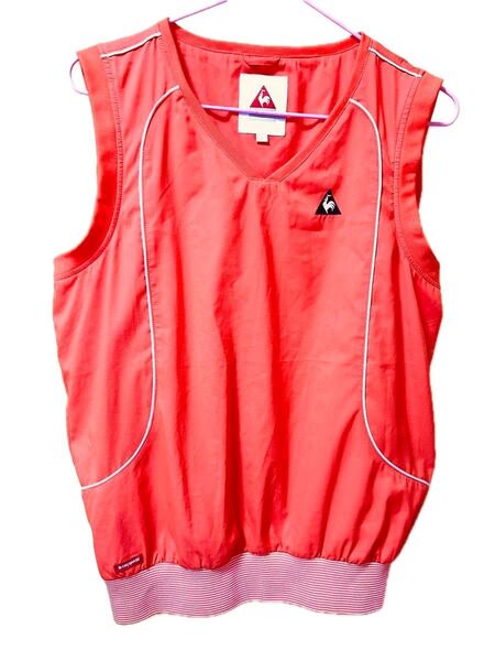 ゴルフウェア ルコック le coq sportif(ルコック)ナイロンベスト 裏メッシュ ゴルフ Vネック M