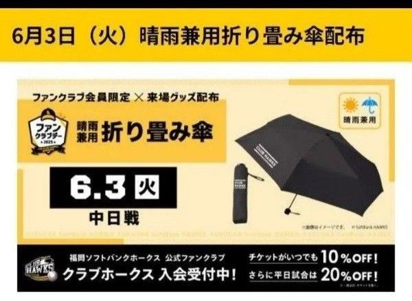 6月3日(火) 福岡ソフトバンクホークス vs中日ドラゴンズ 入場券引換券 2枚
