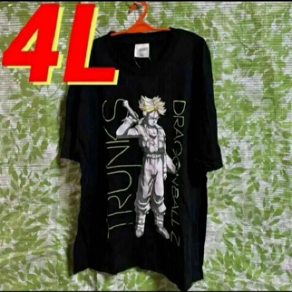 4L●ドラゴンボールZ★メンズプリントTシャツ★黒★トランクス/青年期