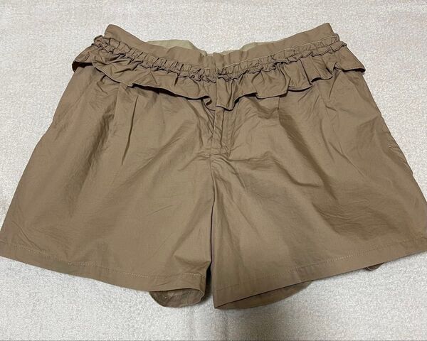 IENA フリルショートパンツ ブラウン系