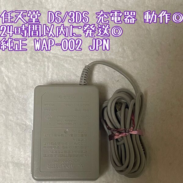 純正 任天堂 充電器 WAP-002 JPN DS 3DS用 動作確認済 24時間以内発送 厳重梱包 Nintendo ゲーム