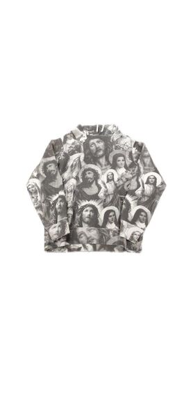 Supreme パーカー Lサイズ シュプリーム全面プリント長袖Tシャツ 聖母マリア ジーザス キリスト