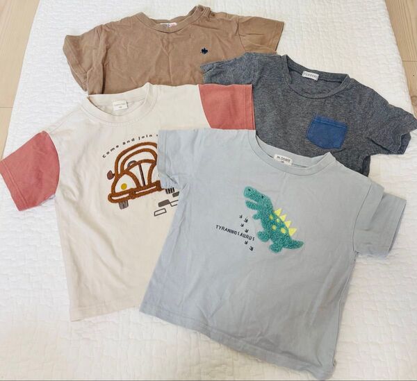 キッズ 男の子 Tシャツ まとめ売り 半袖 恐竜 車 バースデイ 100 POLO 半袖Tシャツ