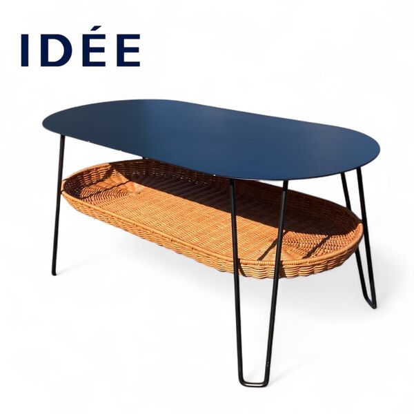IDEE イデー WALLABY LOW TABLE OVAL Black ワラビー ローテーブル ブラック 無印良品 MUJI