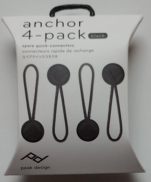 peak design (ピークデザイン) アンカー 4パック 4PK-AN-BK-4 ブラック
