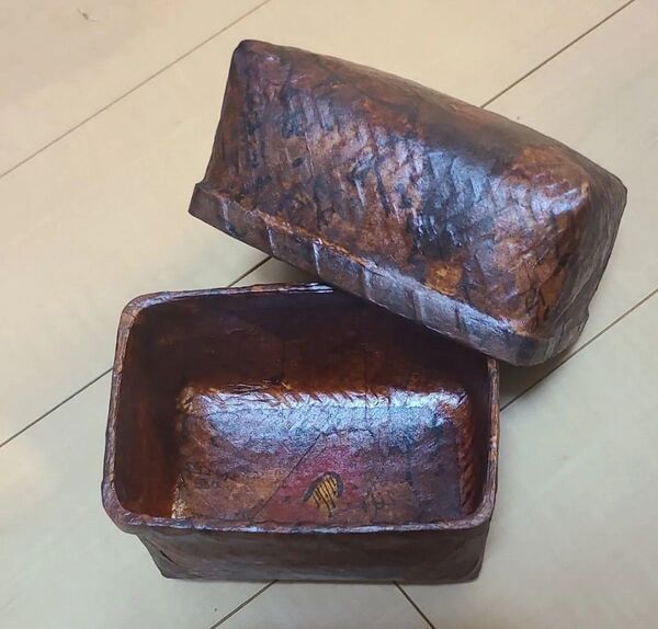 一閑張り 手作り小物入れ