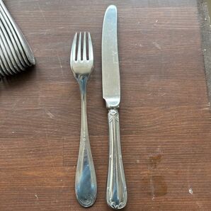 メインディッシュ用 ナイフ &フォーク 12点セット ナイフWA ステンレス刻印 フォーク18-12OR IENT刻印