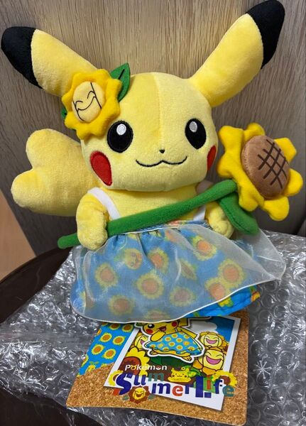 タグ付き★お値下げ不可★ ポケモンセンター summer life ピカチュウ ポケモンぬいぐるみ メスのすがた 2018年