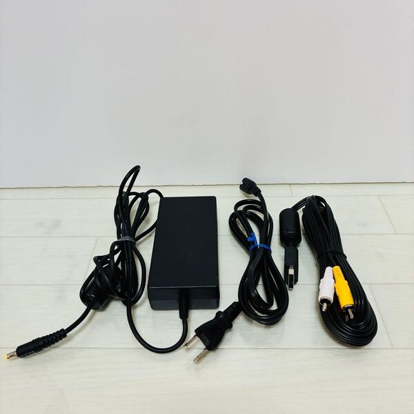 PS2薄型用 電源ACアダプタ AVケーブル セット SONY プレステ2 純正