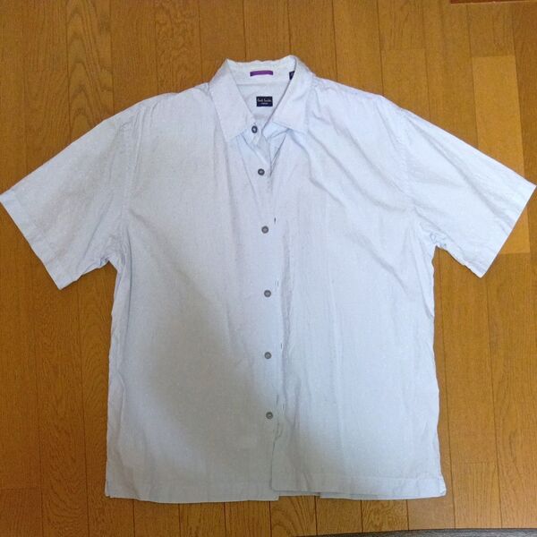 Paul Smith 半袖シャツ 水色 水玉模様Lサイズ イタリア製