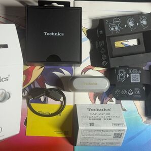 保証書有 美品 Technics EAH-AZ100-S パナソニック テクニクス シルバー ワイヤレスイヤホン