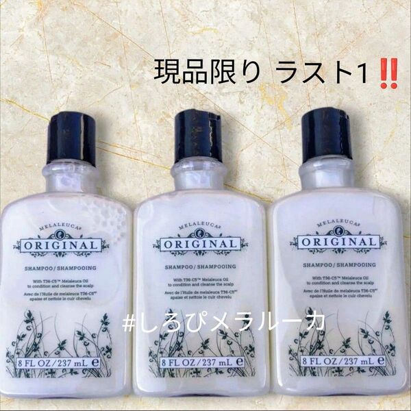 ☆値下げ 新品 メラルーカ オリジナル シャンプー 237mL 3本セット ノンシリコン ティーツリーオイル 頭皮ケア 育毛 ②