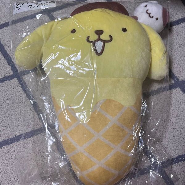 ポムポムプリン アイスクリーム風クッション 一番くじ サンリオ当たりくじ