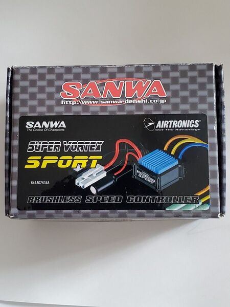サンワ SUPER VORTEX SPORT ブラシレスアンプ 未使用 ボルテックス ESC ラジコン プロポ ドリフト 三和