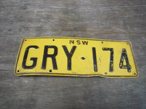 Qj899 new south wales license plate 70s 