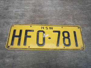 Qj900 new south wales license plate 70s 60s vintage オーストラリア ニューサウスウェールズ ヴィンテージ ナンバープレート HFO-781の商品画像
