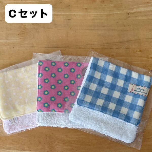 ガーゼハンカチ タオルハンカチ ハーフサイズハンドメイド3枚セットキッズ 小学生ハンドメイド