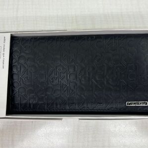 【新品未使用】カルバンクライン2折ファスナー付長財布74283BK Secretary with interior zipper