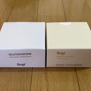 Snp グルタチオンダークゼロトーニングアイパッチ ゴールドコラーゲンパーフェクションアイパッチ 2点セット