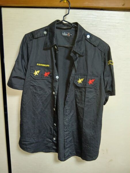 A BATHING APE アベイシングエイプ 半袖シャツ 黒 ブラック