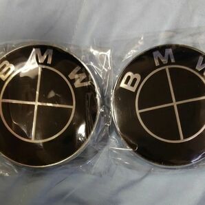82mm2枚セット BMW ボンネットエンブレム リアエンブレム 黒