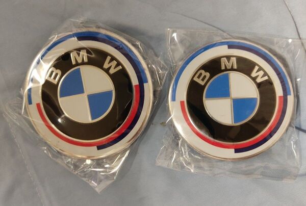 50周年記念モデル 2枚セット BMW ボンネットエンブレム リアエンブレム 82mm 74mm